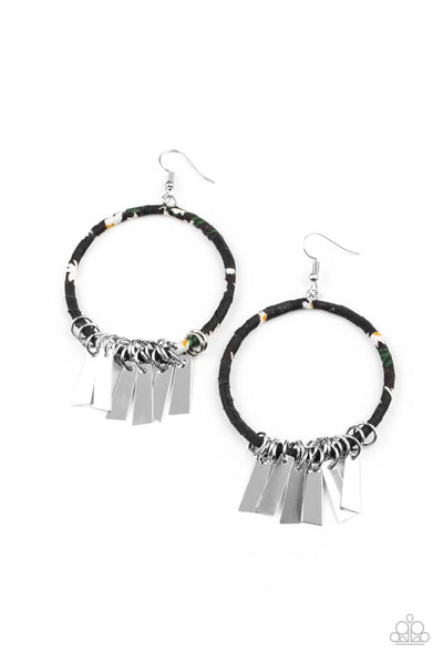 Garden Chimes - Black Earrings - Paparazzi Accessories - Bling On The Jewels By Alyssa and Victoria