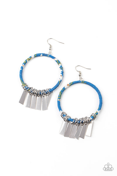 Garden Chimes - Blue Earrings - Paparazzi Accessories - Bling On The Jewels By Alyssa and Victoria