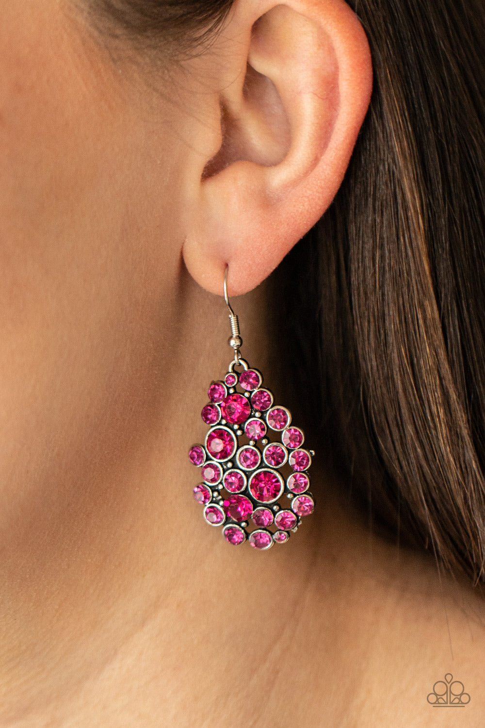 Smolder Effect - Pink Earrings - Paparazzi Accessories - Bling On The Jewels By Alyssa and Victoria