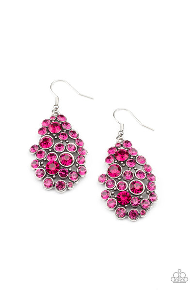 Smolder Effect - Pink Earrings - Paparazzi Accessories - Bling On The Jewels By Alyssa and Victoria