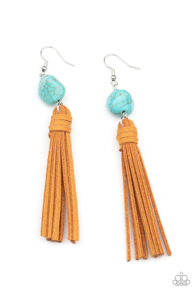 All-Natural Allure - Blue Earrings - Paparazzi Accessories - Bling On The Jewels By Alyssa and Victoria