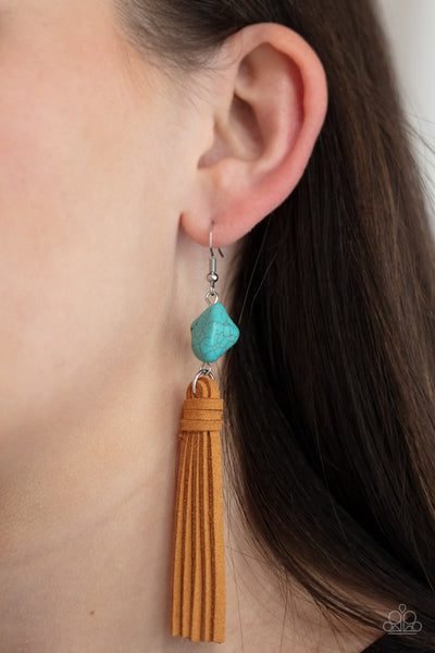 All-Natural Allure - Blue Earrings - Paparazzi Accessories - Bling On The Jewels By Alyssa and Victoria