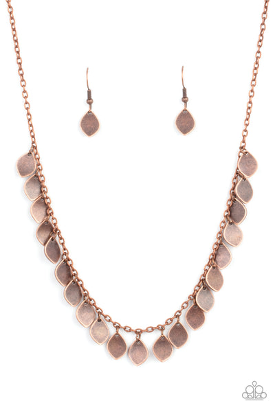 Dainty DISCovery - Copper Necklace - Paparazzi Accessories - Bling On The Jewels By Alyssa and Victoria