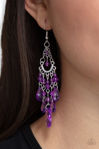 Paid Vacation - Purple Earrings - Paparazzi Accessories - Bling On The Jewels By Alyssa and Victoria