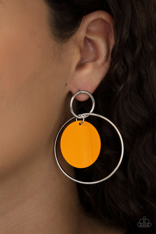 POP, Look, and Listen - Orange Earrings - Paparazzi Accessories - Bling On The Jewels By Alyssa and Victoria