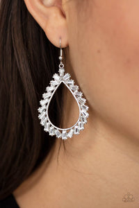 Stay Sharp - White Earrings - Paparazzi Accessories - Bling On The Jewels By Alyssa and Victoria