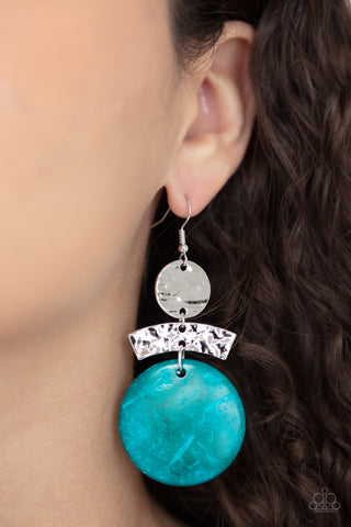 Diva Of My Domain - Blue Earrings - Paparazzi Accessories - Bling On The Jewels By Alyssa and Victoria