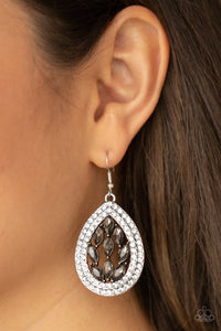 Encased Elegance - Silver Earrings - Paparazzi Accessories - Bling On The Jewels By Alyssa and Victoria