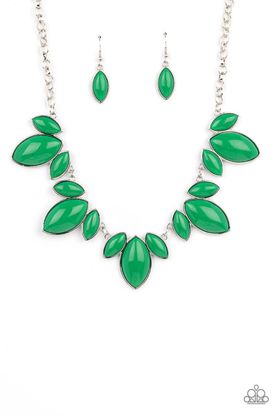 Viva La Vacation - Green Necklace - Paparazzi Accessories - Bling On The Jewels By Alyssa and Victoria