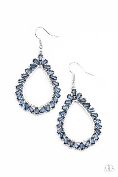 Stay Sharp - Blue Earrings - Paparazzi Accessories - Bling On The Jewels By Alyssa and Victoria