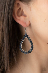 Stay Sharp - Blue Earrings - Paparazzi Accessories - Bling On The Jewels By Alyssa and Victoria