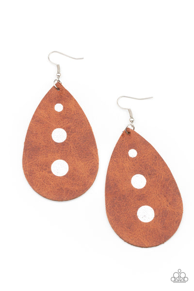 Rustic Torrent - Brown Earrings - Paparazzi Accessories - Bling On The Jewels By Alyssa and Victoria