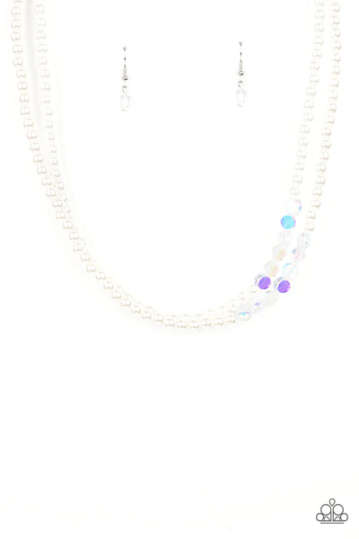 Poshly Petite - White Necklace - Paparazzi Accessories - Bling On The Jewels By Alyssa and Victoria