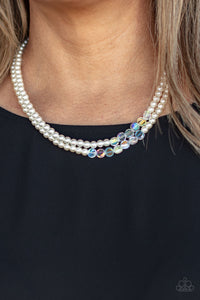 Poshly Petite - White Necklace - Paparazzi Accessories - Bling On The Jewels By Alyssa and Victoria