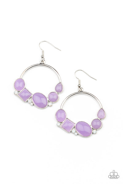 Beautifully Bubblicious - Purple Earrings - Paparazzi Accessories - Bling On The Jewels By Alyssa and Victoria