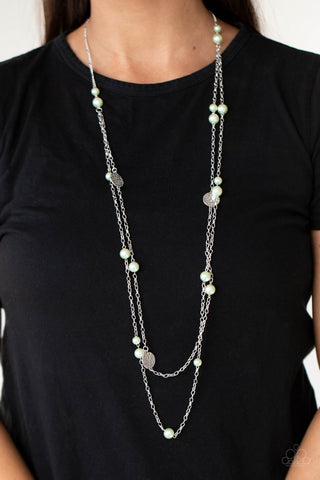 Sublime Awakening - Green Necklace - Paparazzi Accessories - Bling On The Jewels By Alyssa and Victoria