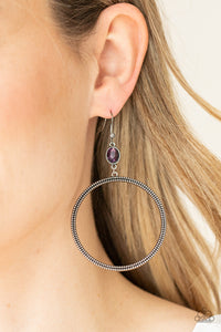 Work That Circuit - Purple Earrings - Paparazzi Accessories - Bling On The Jewels By Alyssa and Victoria