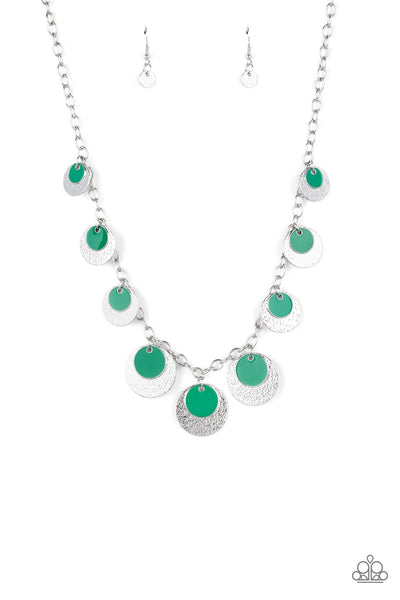 The Cosmos Are Calling - Green Necklace - Paparazzi Accessories - Bling On The Jewels By Alyssa and Victoria