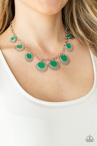 The Cosmos Are Calling - Green Necklace - Paparazzi Accessories - Bling On The Jewels By Alyssa and Victoria