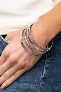 Gliding Gleam - Silver Bracelet - Paparazzi Accessories - Bling On The Jewels By Alyssa and Victoria