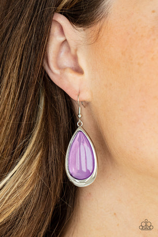 A World To SEER - Purple Earrings - Paparazzi Accessories - Bling On The Jewels By Alyssa and Victoria