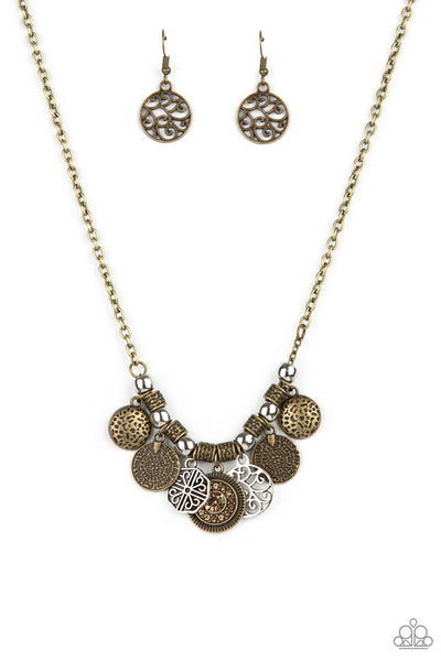 To Coin A Phrase - Brass Necklace - Paparazzi Accessories