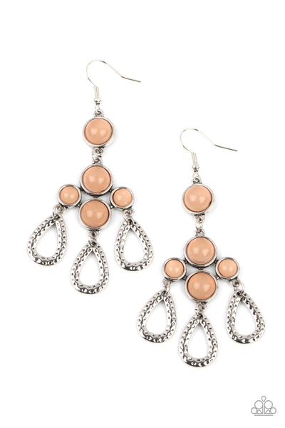 Mediterranean Magic - Brown Earrings - Paparazzi Accessories - Bling On The Jewels By Alyssa and Victoria