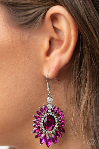 Big Time Twinkle - Pink Earrings - Paparazzi Accessories - Bling On The Jewels By Alyssa and Victoria