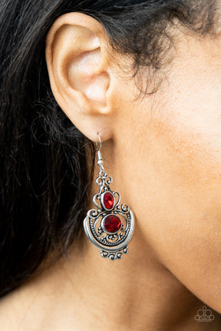 Unlimited Vacation - Red Earrings - Paparazzi Accessories - Bling On The Jewels By Alyssa and Victoria