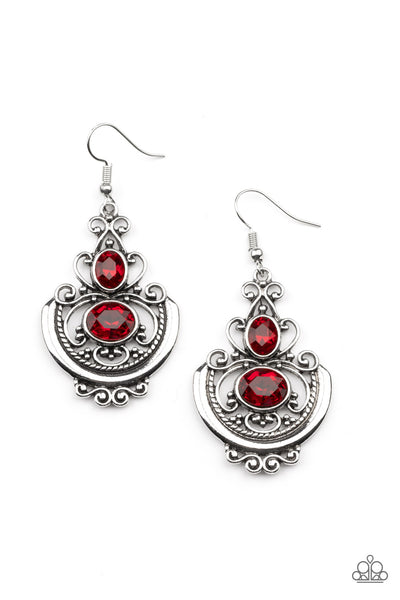 Unlimited Vacation - Red Earrings - Paparazzi Accessories - Bling On The Jewels By Alyssa and Victoria