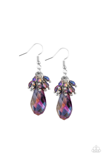 Well Versed in Sparkle - Purple Earrings - Paparazzi Accessories - Bling On The Jewels By Alyssa and Victoria