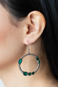 Glamorous Garland - Green Earrings - Paparazzi Accessories - Bling On The Jewels By Alyssa and Victoria