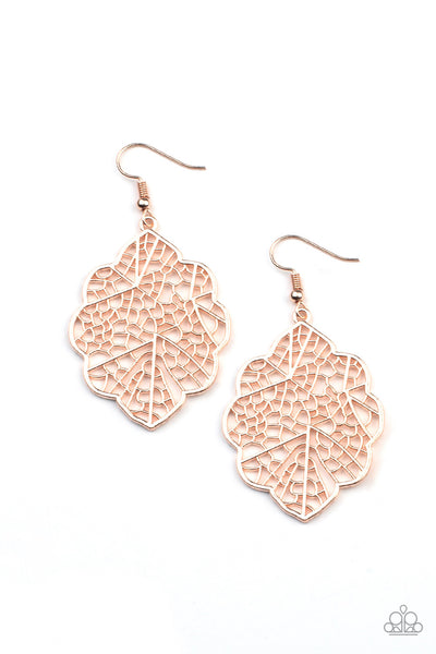 Meadow Mosaic - Rose Gold Earrings - Paparazzi Accessories - Bling On The Jewels By Alyssa and Victoria