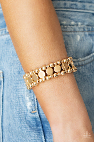 Metro Magnetism - Gold Bracelet - Paparazzi Accessories - Bling On The Jewels By Alyssa and Victoria