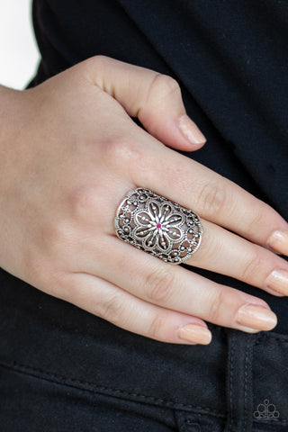 Majestic Mandala - Pink Ring - Paparazzi Accessories - Bling On The Jewels By Alyssa and Victoria