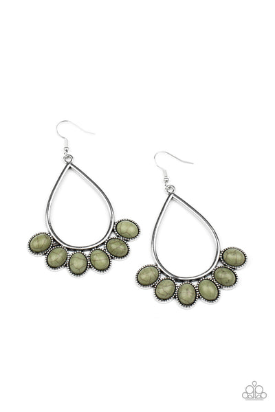 Stone Sky - Green Earrings - Paparazzi Accessories - Bling On The Jewels By Alyssa and Victoria