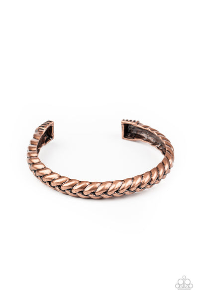 Tough as Nails - Copper Bracelet - Paparazzi Accessories - Bling On The Jewels By Alyssa and Victoria