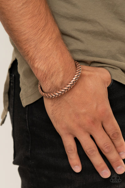 Tough as Nails - Copper Bracelet - Paparazzi Accessories - Bling On The Jewels By Alyssa and Victoria