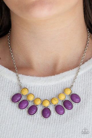 Environmental Impact - Purple Necklace - Paparazzi Accessories - Bling On The Jewels By Alyssa and Victoria