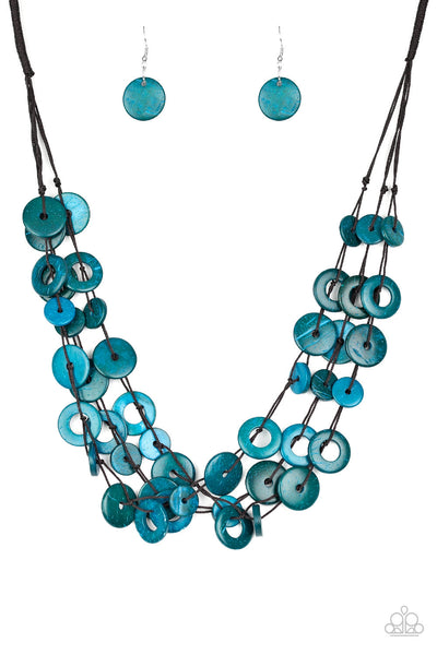 Wonderfully Walla Walla - Blue Necklace - Paparazzi Accessories - Bling On The Jewels By Alyssa and Victoria