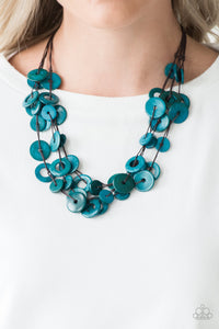 Wonderfully Walla Walla - Blue Necklace - Paparazzi Accessories - Bling On The Jewels By Alyssa and Victoria